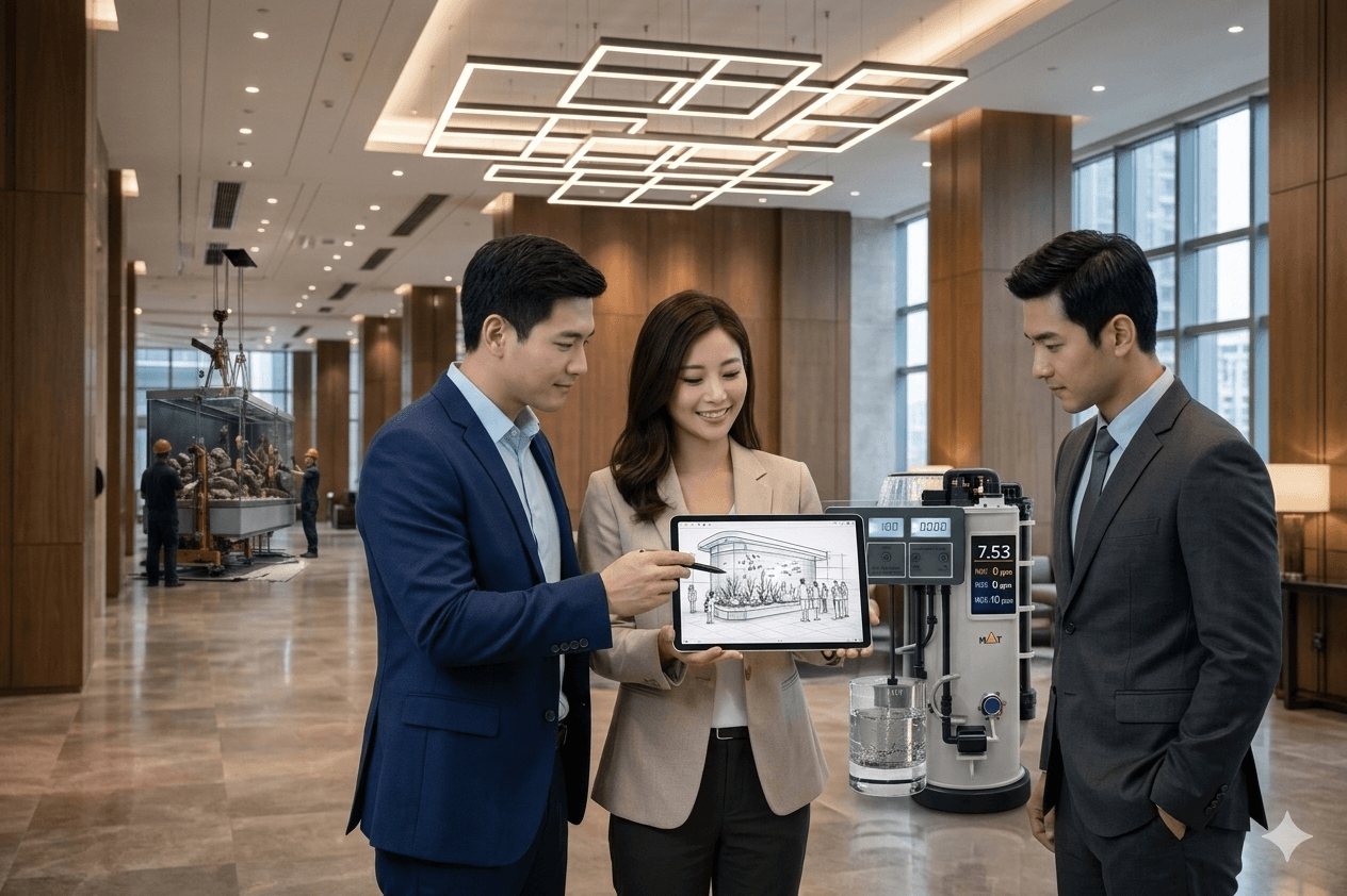 Fishdeco aquarium installation for clients in Phnom Penh Cambodia